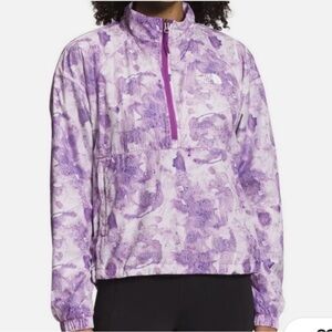 The North Face Purple Ski Jacket Water-Resistant High Collar